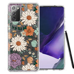 Samsung Galaxy Note 20 Feminine Classy Flowers Fall Toned Floral Wallpaper Style Double Layer Phone Case Cover