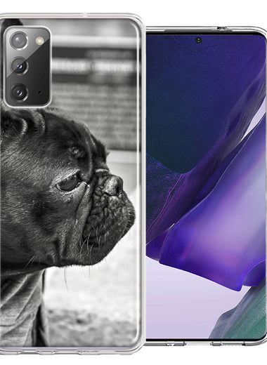 Samsung Galaxy Note 20 Black French Bulldog Double Layer Phone Case Cover