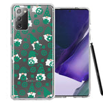 Samsung Galaxy Note 20 Lucky Green St Patricks Day Cute Gnomes Shamrock Polkadots Double Layer Phone Case Cover