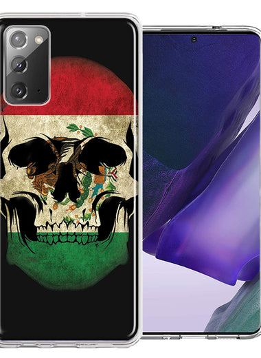 Samsung Galaxy Note 20 Mexico Flag Skull Double Layer Phone Case Cover