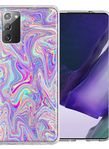 Samsung Galaxy Note 20 Paint Swirl Double Layer Phone Case Cover