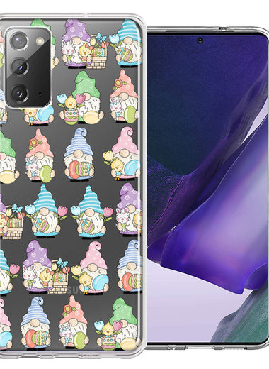 Samsung Galaxy Note 20 Pastel Easter Cute Gnomes Spring Flowers Eggs Holiday Seasonal Double Layer Phone Case Cover