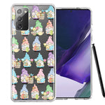 Samsung Galaxy Note 20 Pastel Easter Cute Gnomes Spring Flowers Eggs Holiday Seasonal Double Layer Phone Case Cover