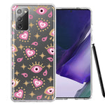 Samsung Galaxy Note 20 Pink Evil Eye Lucky Love Law Of Attraction Design Double Layer Phone Case Cover