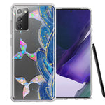 Samsung Galaxy Note 20 Rainbow Mermaid Tails Scales Ocean Waves Beach Girls Summer Double Layer Phone Case Cover