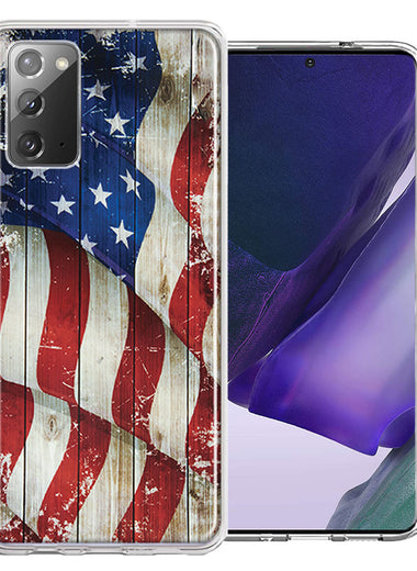 Samsung Galaxy Note 20 Vintage USA Flag Double Layer Phone Case Cover