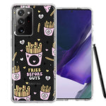 Samsung Galaxy Note 20 Ultra Cute Valentine Pink Love Hearts Fries Before Guys Double Layer Phone Case Cover