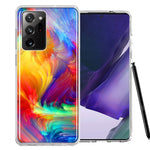 Samsung Galaxy Note 20 Ultra Colorful Feather Paint Double Layer Phone Case Cover