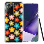 Samsung Galaxy Note 20 Ultra Groovy Gradient Retro Color Flowers Double Layer Phone Case Cover