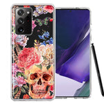 For Samsung Galaxy Note 20 Ultra Indie Spring Peace Skull Feathers Floral Butterfly Flowers Phone Case Cover