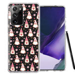 Samsung Galaxy Note 20 Ultra Pink Blush Valentines Day Flower Hearts Gnome Characters Cute Double Layer Phone Case Cover