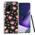Samsung Galaxy Note 20 Ultra Pink Evil Eye Lucky Love Law Of Attraction Design Double Layer Phone Case Cover