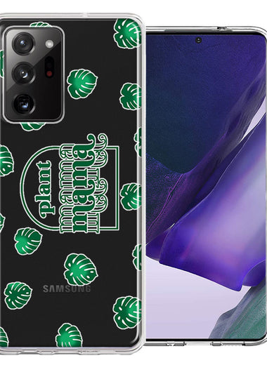 Samsung Galaxy Note 20 Ultra Plant Mama Houseplant Lover Monstera Tropical Leaf Green Design Double Layer Phone Case Cover