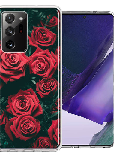 Samsung Galaxy Note 20 Ultra Red Roses Double Layer Phone Case Cover