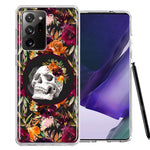 Samsung Galaxy Note 20 Ultra Romance Is Dead Valentines Day Halloween Skull Floral Autumn Flowers Double Layer Phone Case Cover