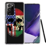 Samsung Galaxy Note 20 Ultra US Mexico Flag Skull Double Layer Phone Case Cover
