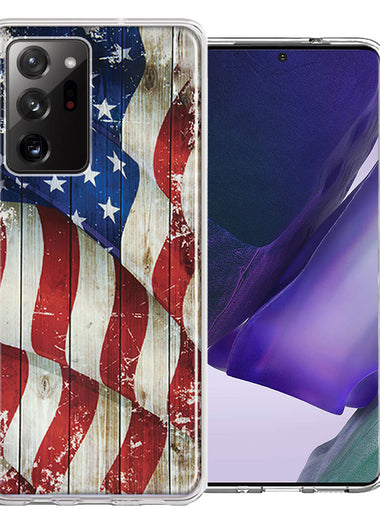 Samsung Galaxy Note 20 Ultra Vintage USA Flag Double Layer Phone Case Cover