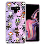 Samsung Galaxy Note 9 Classic Haunted Horror Halloween Nightmare Characters Spider Webs Design Double Layer Phone Case Cover