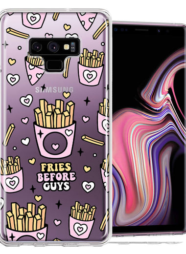 Samsung Galaxy Note 9 Cute Valentine Pink Love Hearts Fries Before Guys Double Layer Phone Case Cover