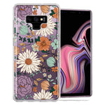 Samsung Galaxy Note 9 Feminine Classy Flowers Fall Toned Floral Wallpaper Style Double Layer Phone Case Cover