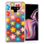 Samsung Galaxy Note 9 Groovy Gradient Retro Color Flowers Double Layer Phone Case Cover