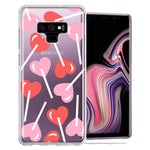 Samsung Galaxy Note 9 Heart Suckers Lollipop Valentines Day Candy Lovers Double Layer Phone Case Cover