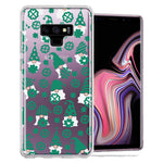 Samsung Galaxy Note 9 Lucky Green St Patricks Day Cute Gnomes Shamrock Polkadots Double Layer Phone Case Cover