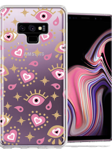 Samsung Galaxy Note 9 Pink Evil Eye Lucky Love Law Of Attraction Design Double Layer Phone Case Cover