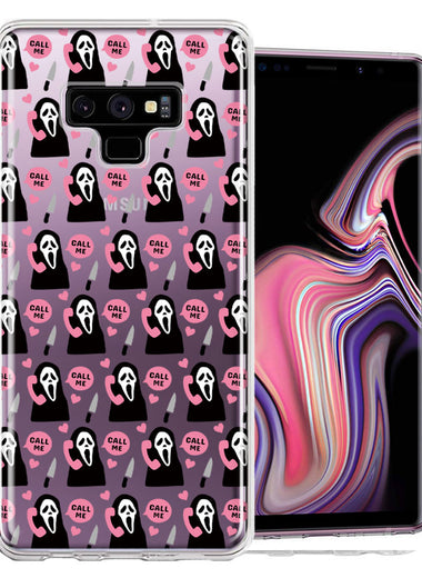Samsung Galaxy Note 9 Pink Horror Valentine Character Ghostface Boyfriend Call Me Hearts Double Layer Phone Case Cover