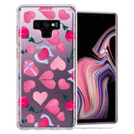 Samsung Galaxy Note 9 Pretty Valentines Day Hearts Chocolate Candy Angel Flowers Double Layer Phone Case Cover