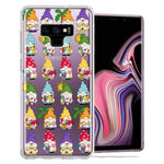 Samsung Galaxy Note 9 Summer Beach Cute Gnomes Sand Castle Shells Palm Trees Double Layer Phone Case Cover