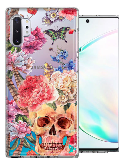 For Samsung Galaxy Note 10 Indie Spring Peace Skull Feathers Floral Butterfly Flowers Phone Case Cover