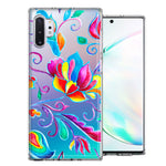 For Samsung Galaxy Note 10 Bright Colors Rainbow Water Lilly Floral Phone Case Cover