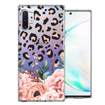 For Samsung Galaxy Note 10 Classy Blush Peach Peony Rose Flowers Leopard Phone Case Cover