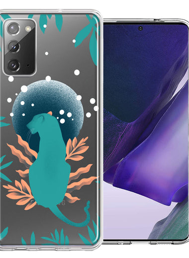 Samsung Galaxy Note 20 Moon Green Jaguar Design Double Layer Phone Case Cover