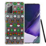 Samsung Galaxy Note 20 Classic Christmas Polka Dots Santa Snowman Reindeer Candy Cane Design Double Layer Phone Case Cover