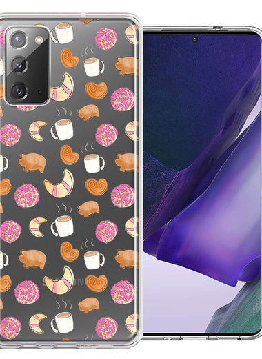 Samsung Galaxy Note 20 Mexican Pan Dulce Cafecito Coffee Concha Polka Dots Double Layer Phone Case Cover