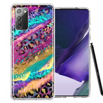 Samsung Galaxy Note 20 Leopard Paint Colorful Beautiful Abstract Milkyway Double Layer Phone Case Cover