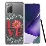 Samsung Galaxy Note 20 Love Like Jesus Flower Text Christian Double Layer Phone Case Cover