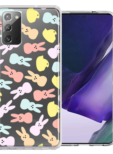 Samsung Galaxy Note 20 Pastel Easter Polkadots Bunny Chick Candies Double Layer Phone Case Cover