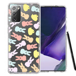 Samsung Galaxy Note 20 Pastel Easter Polkadots Bunny Chick Candies Double Layer Phone Case Cover