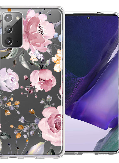 For Samsung Galaxy Note 20 Soft Pastel Spring Floral Flowers Blush Lavender Phone Case Cover