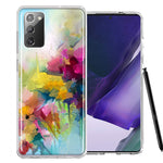 For Samsung Galaxy Note 20 Watercolor Flowers Abstract Spring Colorful Floral Painting Phone Case Cover