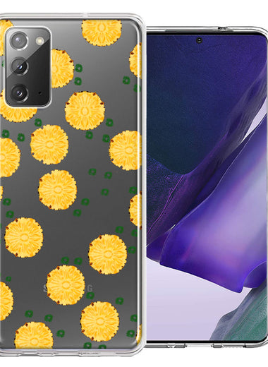 Samsung Galaxy Note 20 Tropical Pineapples Polkadots Design Double Layer Phone Case Cover