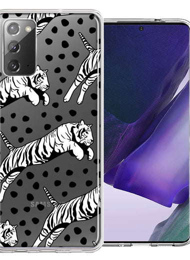 Samsung Galaxy Note 20 Tiger Polkadots Design Double Layer Phone Case Cover
