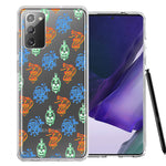 Samsung Galaxy Note 20 Snakes Skulls Roses Design Double Layer Phone Case Cover