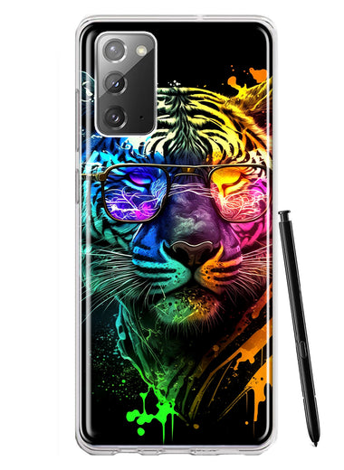 Samsung Galaxy Note 20 Neon Rainbow Swag Tiger Hybrid Protective Phone Case Cover