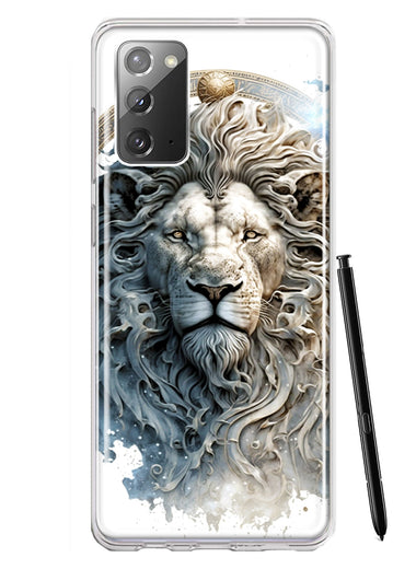 Samsung Galaxy Note 20 Abstract Lion Sculpture Hybrid Protective Phone Case Cover