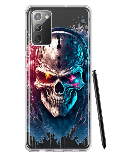 Samsung Galaxy Note 20 Cyberpunk Machine Headphones Skull Double Layer Phone Case Cover