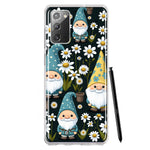 Samsung Galaxy Note 20 Cute White Daisies Gnomes Flowers Floral Double Layer Phone Case Cover